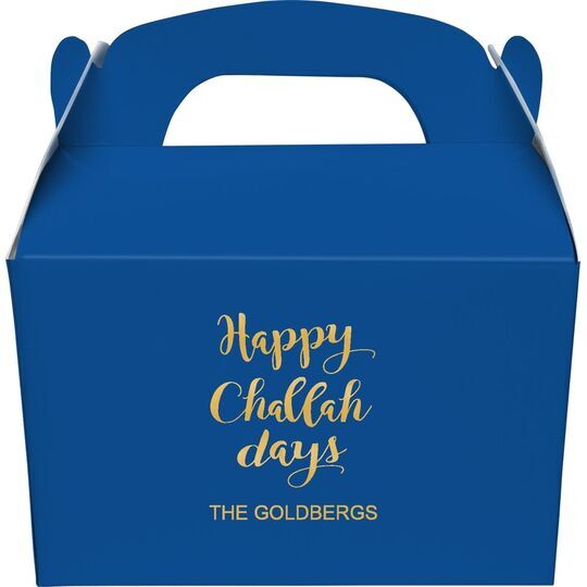 Happy Challah Days Gable Favor Boxes